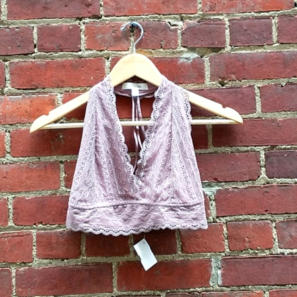 Active USA Dusty Purple Lace Bralette